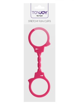 Menottes silicone stretchy - rose