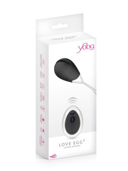 Oeuf vibrant Love Egg 2 noir - Yoba