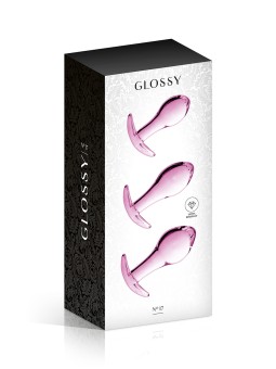 Set 3 plugs anal en verre Glossy Toys n° 17 Pink