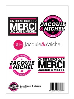 Assortiment 5 stickers J&M