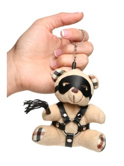 Porte-clés Teddy Bear BDSM avec martinet