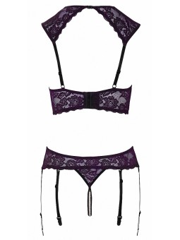 Ensemble lingerie ouverte violet - Cotelli Lingerie